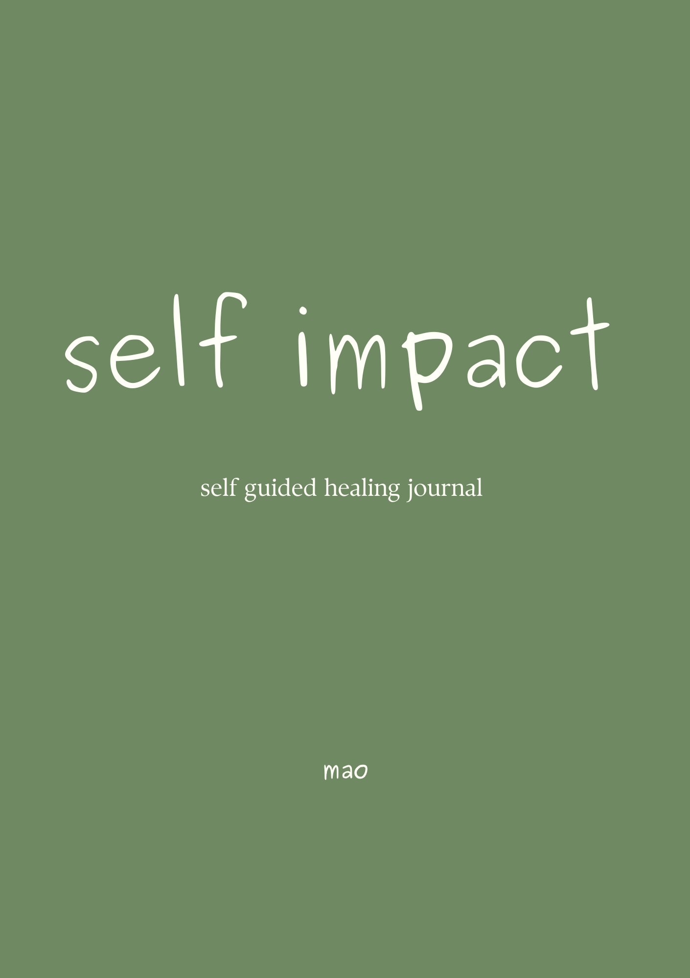self impact: self guided healing journal