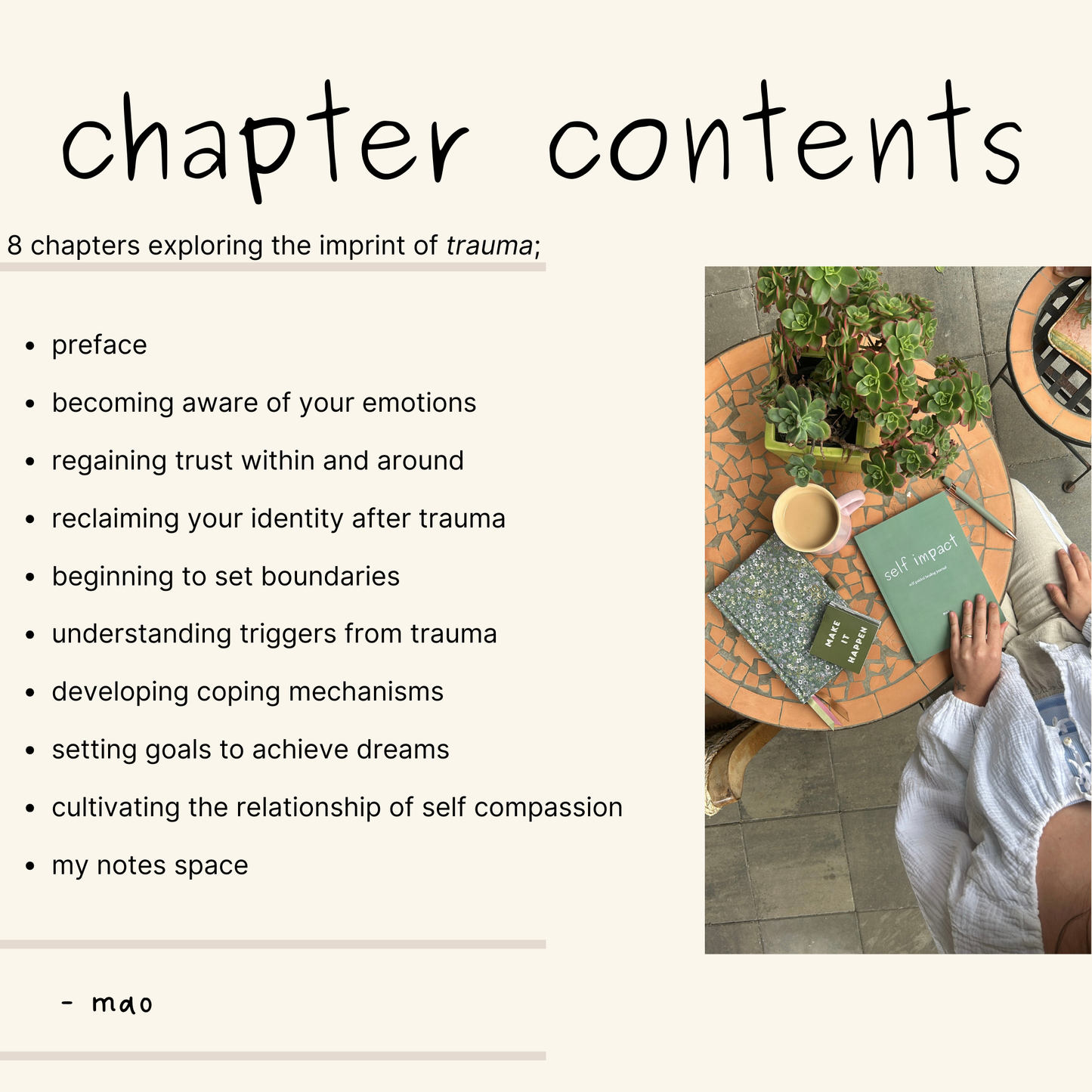 self impact: self guided healing journal