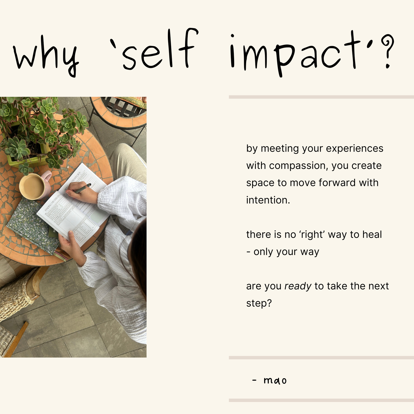 self impact: self guided healing journal