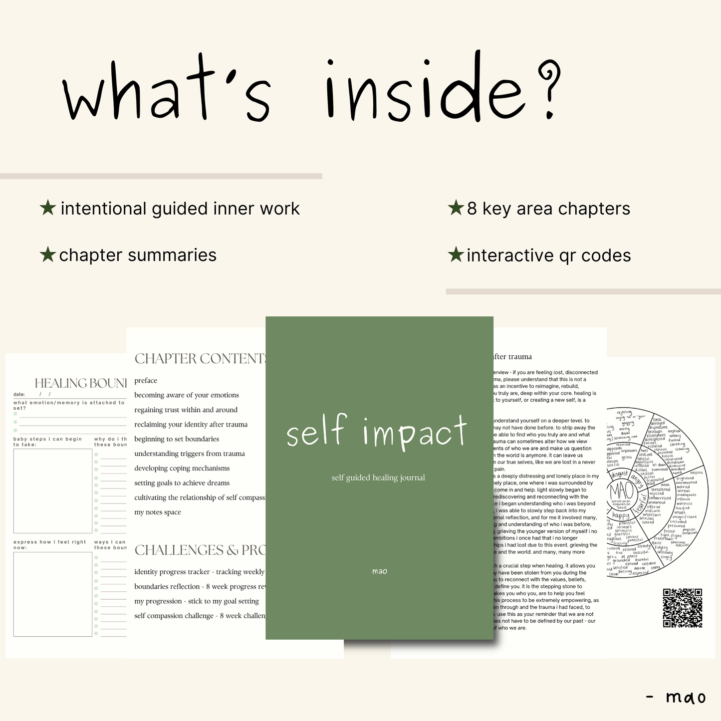 self impact: self guided healing journal